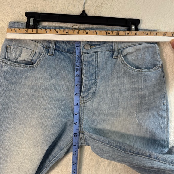 Pilcro & The Letterpress Hyphen Jeans Women's 28 Boyfriend Cropped Patchwork - Picture 8 of 9